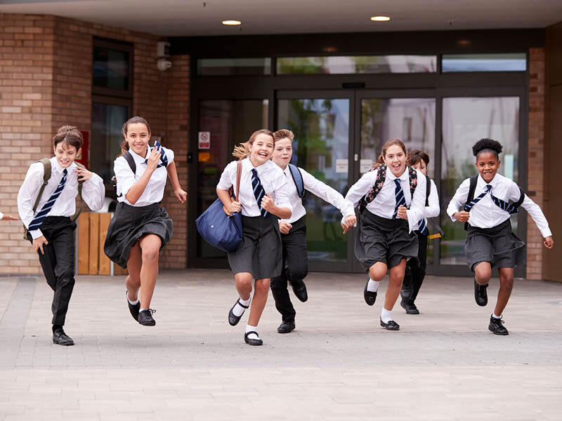 Group Of High School Students Wearing Uniform